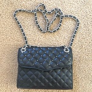 Studded quilted crossbody